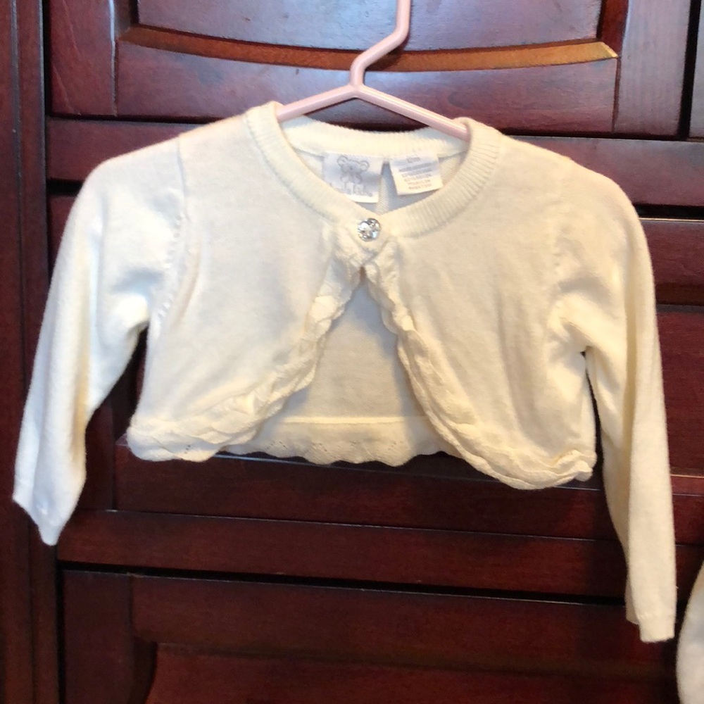 Girls Shrug size 12M & 24M/2T